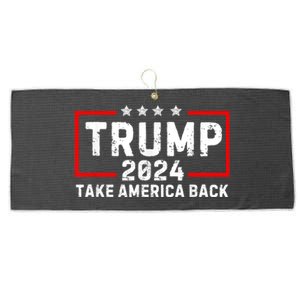 Donald Trump 2024 Take America Back Usa United States Large Microfiber Waffle Golf Towel