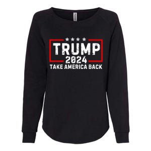 Donald Trump 2024 Take America Back Usa United States Womens California Wash Sweatshirt