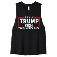 Donald Trump 2024 Take America Back Usa United States Women's Racerback Cropped Tank