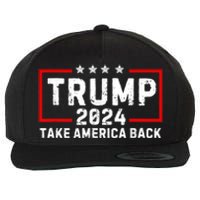 Donald Trump 2024 Take America Back Usa United States Wool Snapback Cap