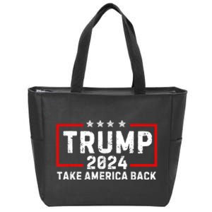 Donald Trump 2024 Take America Back Usa United States Zip Tote Bag