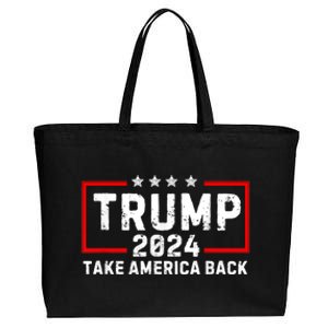 Donald Trump 2024 Take America Back Usa United States Cotton Canvas Jumbo Tote