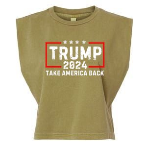 Donald Trump 2024 Take America Back Usa United States Garment-Dyed Women's Muscle Tee