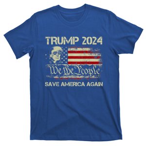 Donald Trump 2024 Save America Again American Flag Election Gift T-Shirt