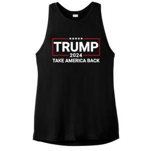 Donald Trump 2024 Take America Back Usa United States Ladies PosiCharge Tri-Blend Wicking Tank