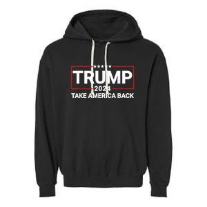 Donald Trump 2024 Take America Back Usa United States Garment-Dyed Fleece Hoodie