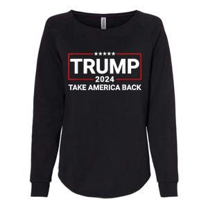 Donald Trump 2024 Take America Back Usa United States Womens California Wash Sweatshirt