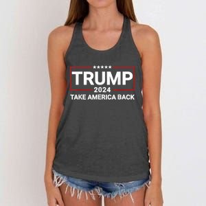 Donald Trump 2024 Take America Back Usa United States Women's Knotted Racerback Tank