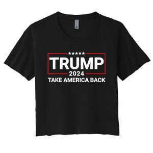 Donald Trump 2024 Take America Back Usa United States Women's Crop Top Tee