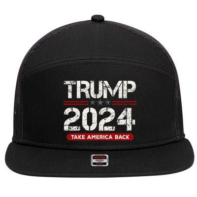 Donald Trump 2024 Take America Back Election 7 Panel Mesh Trucker Snapback Hat