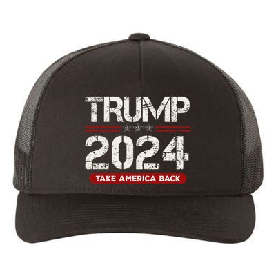 Donald Trump 2024 Take America Back Election Yupoong Adult 5-Panel Trucker Hat