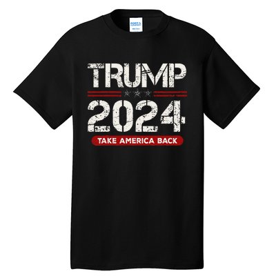 Donald Trump 2024 Take America Back Election Tall T-Shirt