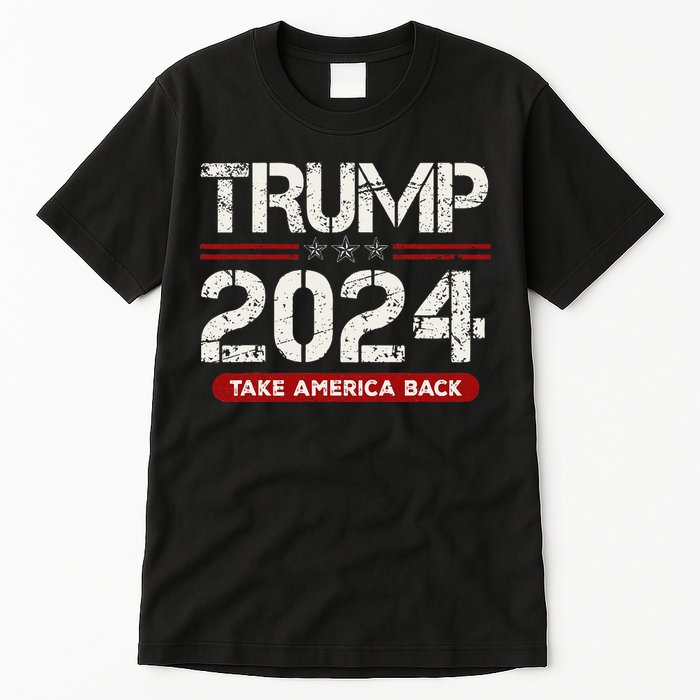 Donald Trump 2024 Take America Back Election Tall T-Shirt