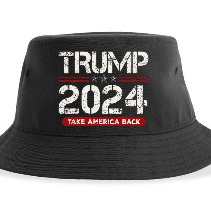 Donald Trump 2024 Take America Back Election Sustainable Bucket Hat