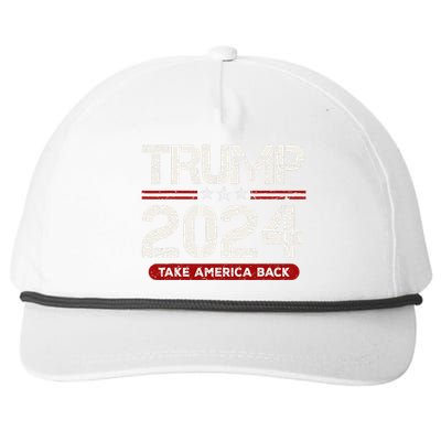 Donald Trump 2024 Take America Back Election Snapback Five-Panel Rope Hat