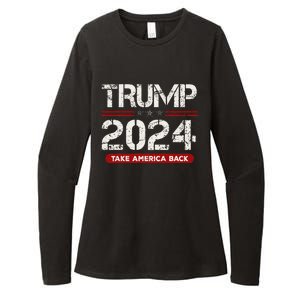 Donald Trump 2024 Take America Back Election Womens CVC Long Sleeve Shirt