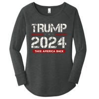 Donald Trump 2024 Take America Back Election Women's Perfect Tri Tunic Long Sleeve Shirt