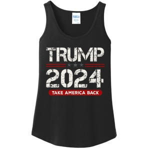 Donald Trump 2024 Take America Back Election Ladies Essential Tank