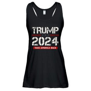 Donald Trump 2024 Take America Back Election Ladies Essential Flowy Tank