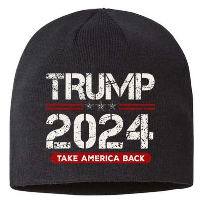 Donald Trump 2024 Take America Back Election Sustainable Beanie