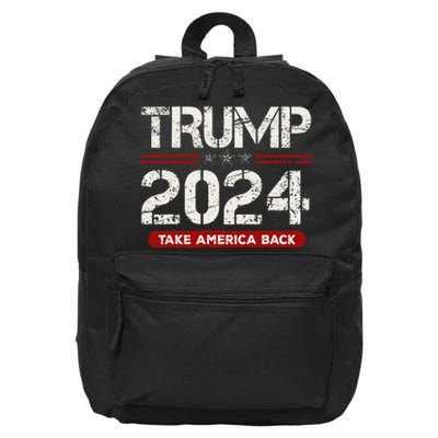 Donald Trump 2024 Take America Back Election 16 in Basic Backpack