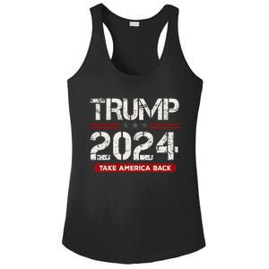 Donald Trump 2024 Take America Back Election Ladies PosiCharge Competitor Racerback Tank