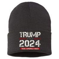 Donald Trump 2024 Take America Back Election Sustainable Knit Beanie