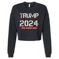 Donald Trump 2024 Take America Back Election Cropped Pullover Crew