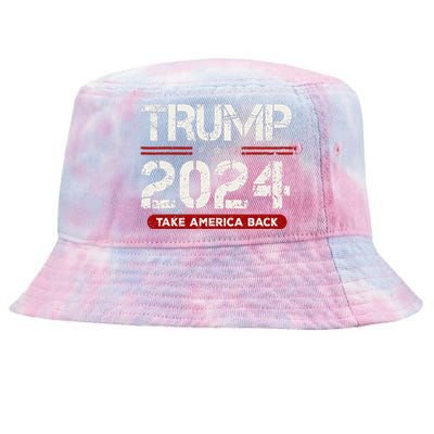 Donald Trump 2024 Take America Back Election Tie-Dyed Bucket Hat