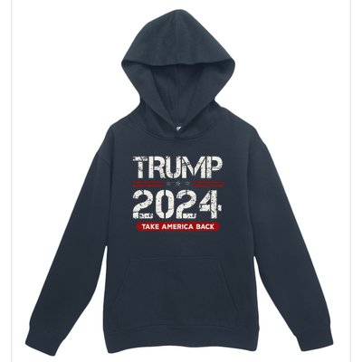 Donald Trump 2024 Take America Back Election Urban Pullover Hoodie