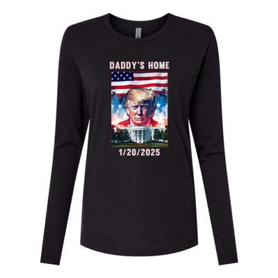 Donald Trump 2024 Daddys Home Womens Cotton Relaxed Long Sleeve T-Shirt