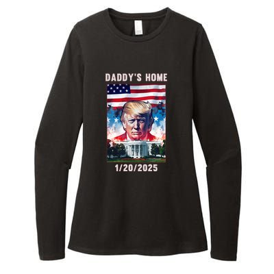 Donald Trump 2024 Daddys Home Womens CVC Long Sleeve Shirt