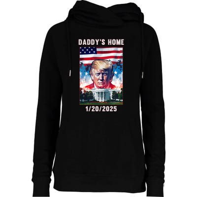 Donald Trump 2024 Daddys Home Womens Funnel Neck Pullover Hood