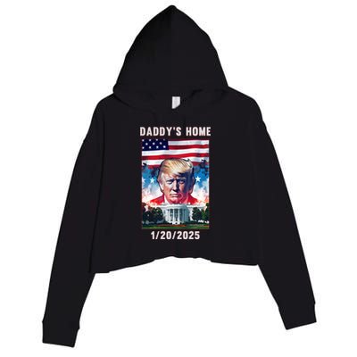 Donald Trump 2024 Daddys Home Crop Fleece Hoodie