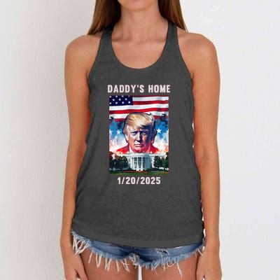 Donald Trump 2024 Daddys Home Women's Knotted Racerback Tank