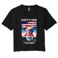 Donald Trump 2024 Daddys Home Women's Crop Top Tee