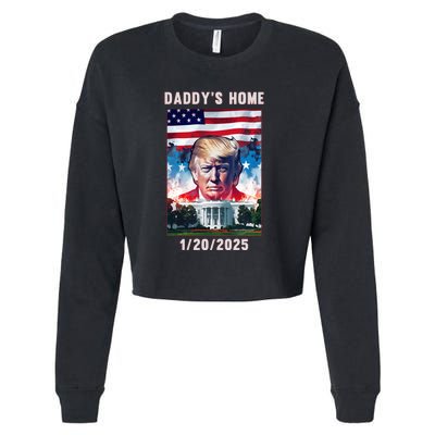 Donald Trump 2024 Daddys Home Cropped Pullover Crew