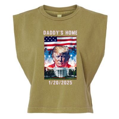 Donald Trump 2024 Daddys Home Garment-Dyed Women's Muscle Tee