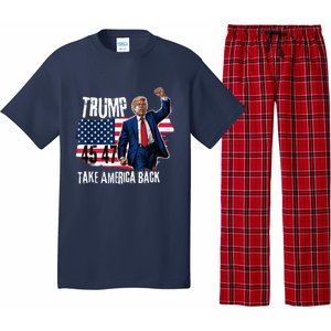 Donald Trump 2024 Take America Back American Flag Pajama Set