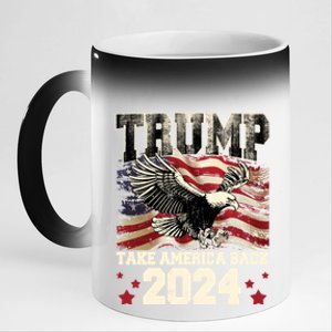 Donald Trump 2024 Take America Back Usa United States 11oz Black Color Changing Mug