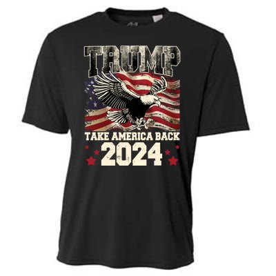 Donald Trump 2024 Take America Back Usa United States Cooling Performance Crew T-Shirt