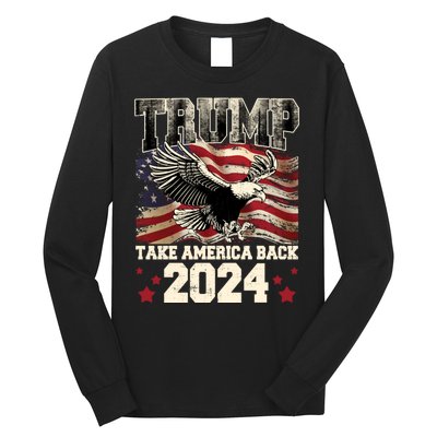 Donald Trump 2024 Take America Back Usa United States Long Sleeve Shirt