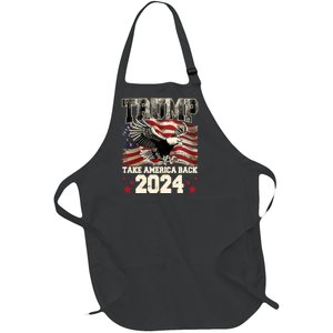 Donald Trump 2024 Take America Back Usa United States Full-Length Apron With Pockets