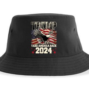 Donald Trump 2024 Take America Back Usa United States Sustainable Bucket Hat