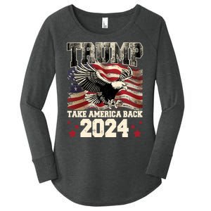 Donald Trump 2024 Take America Back Usa United States Women's Perfect Tri Tunic Long Sleeve Shirt