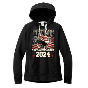 Donald Trump 2024 Take America Back Usa United States Women's Fleece Hoodie