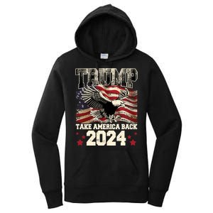 Donald Trump 2024 Take America Back Usa United States Women's Pullover Hoodie