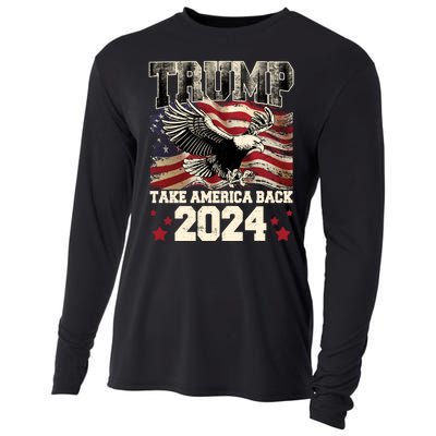 Donald Trump 2024 Take America Back Usa United States Cooling Performance Long Sleeve Crew