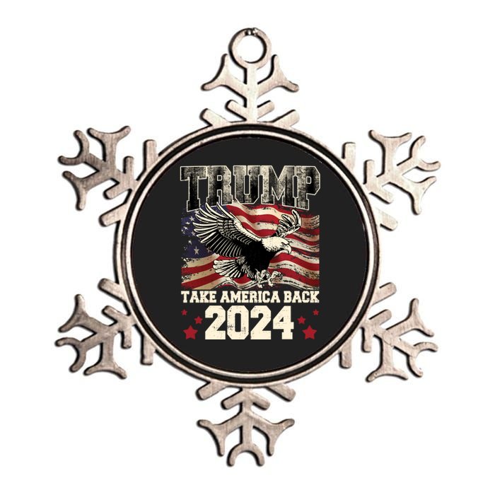 Donald Trump 2024 Take America Back Usa United States Metallic Star Ornament