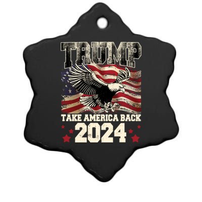 Donald Trump 2024 Take America Back Usa United States Ceramic Star Ornament